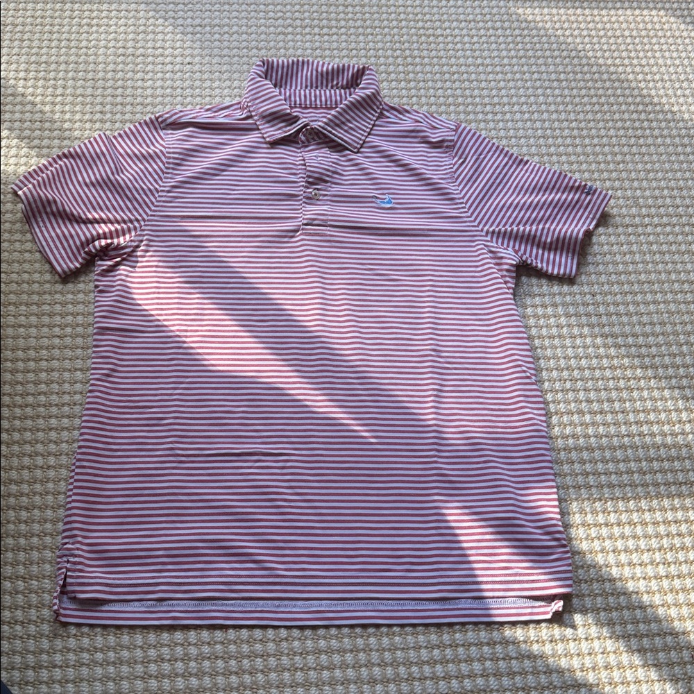 Vineyard Vines Red and White Striped Shirt